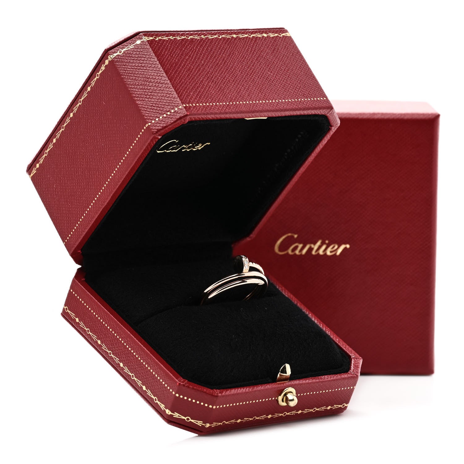 Cartier 18K Pink Gold Diamond Double Juste Un Clou Ring 58 8.25 6 of 6