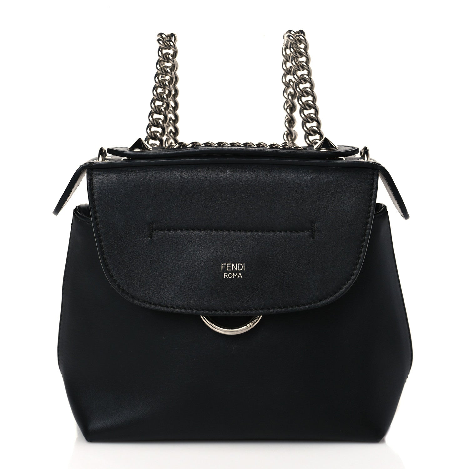 Fendi Vitello Century Opaco Mini Back to School Backpack Black 1 of 10