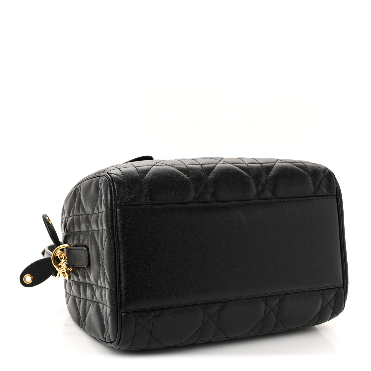Christian Dior Calfskin Macrocannage Groove 25 Bag Black 4 of 10