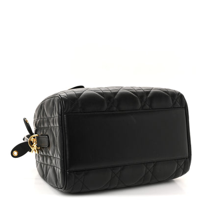 Christian Dior Calfskin Macrocannage Groove 25 Bag Black 4 of 10