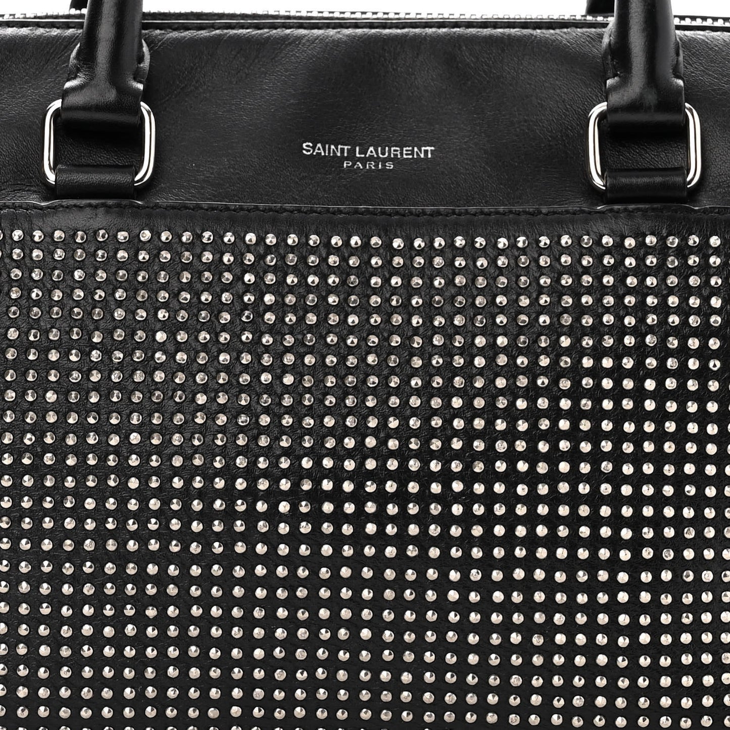 Calfskin Studded Classic Duffle 6 Black