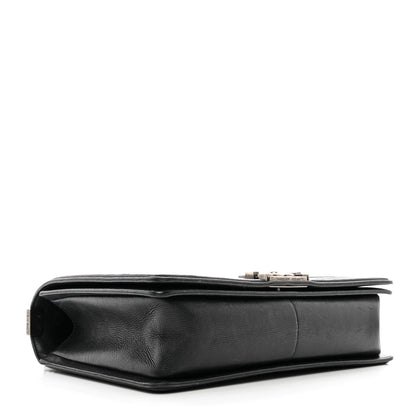 Chanel Calfskin Quilted Double Stitch New Medium Boy Flap Black 4 of 12
