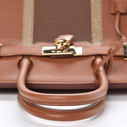 Hermes Taurillon Clemence Lizard Club Birkin 30 Gold Marron D'Inde 33 of 34