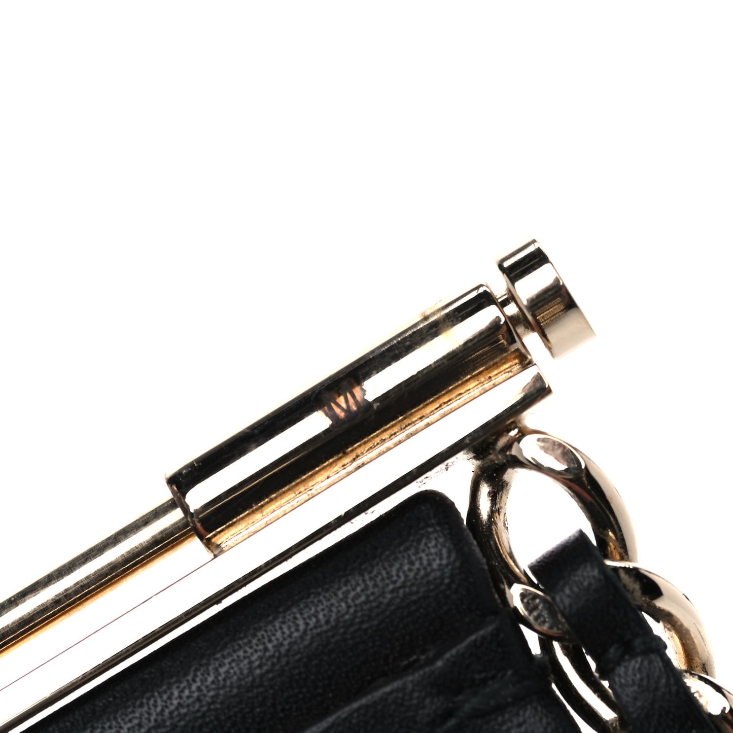 Lambskin Chain CC Cuff Black Gold
