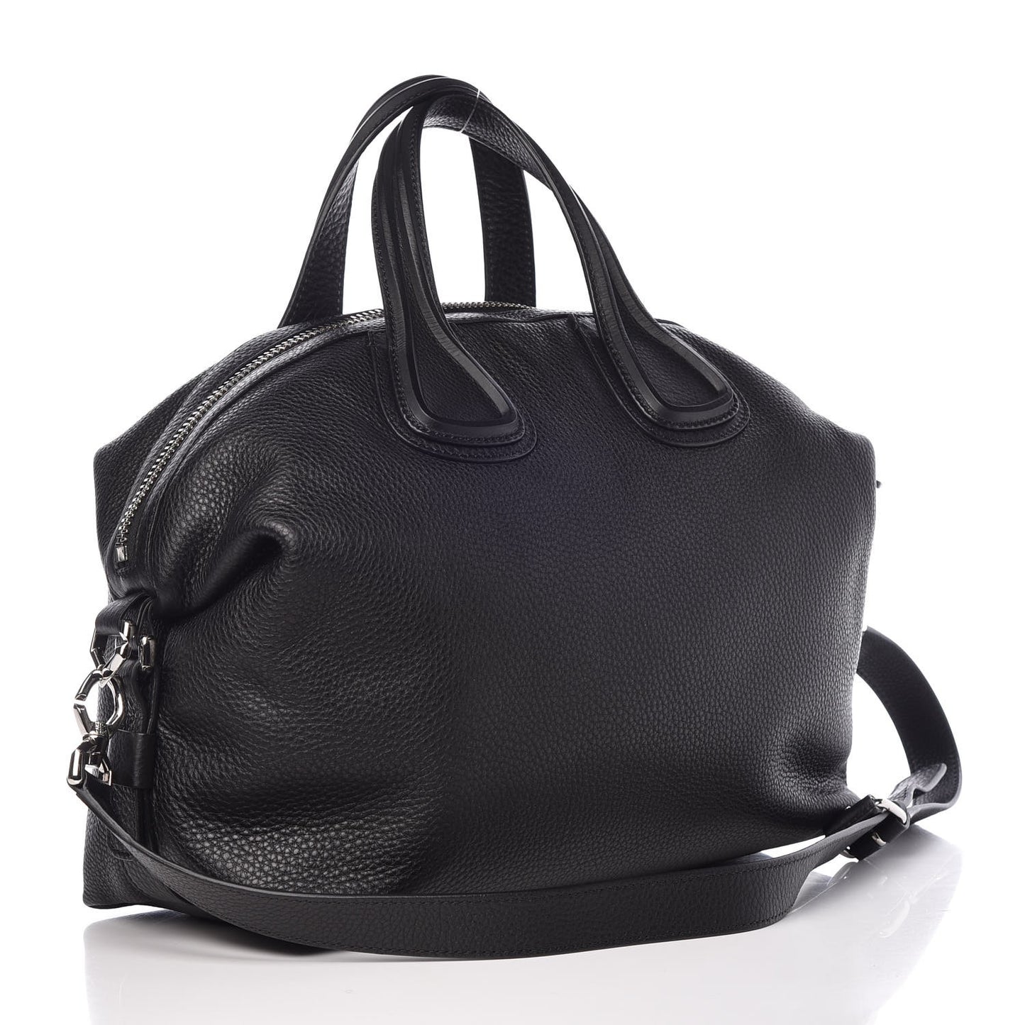 Waxy Grained Calfskin Medium Nightingale Black