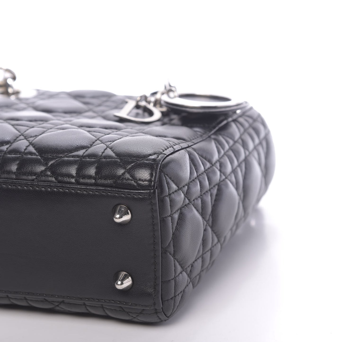 Lambskin Cannage Small Lucky Badges My Lady Dior Black