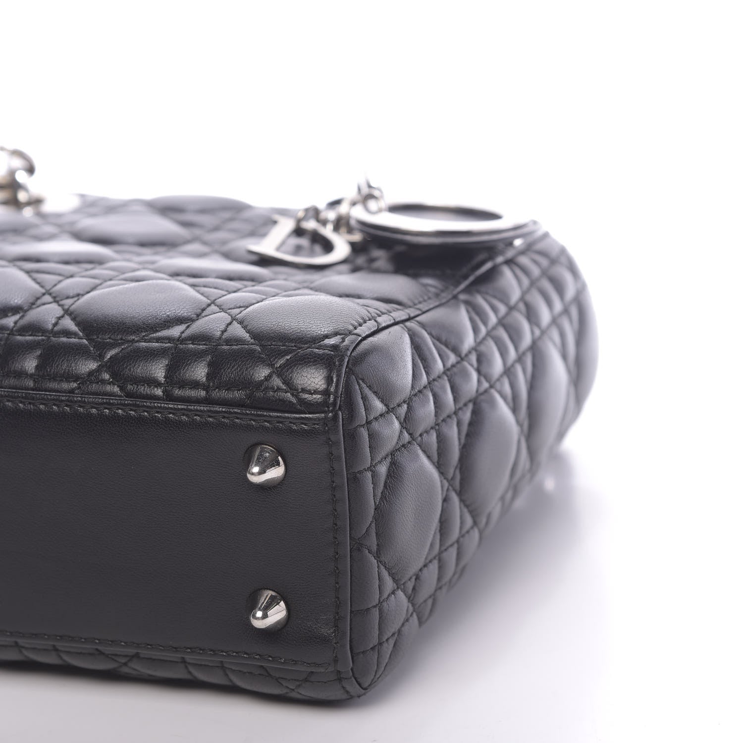 Christian Dior Lambskin Cannage Small Lucky Badges My Lady Dior Black 8 of 9