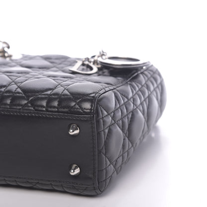 Christian Dior Lambskin Cannage Small Lucky Badges My Lady Dior Black 8 of 9