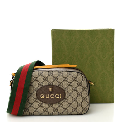 Gucci GG Supreme Monogram Web Neo Vintage Shoulder Bag Beige New Acero Crop 11 of 11