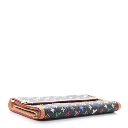 Louis Vuitton Monogram Multicolor Porte Tresor International Wallet Black 4 of 10