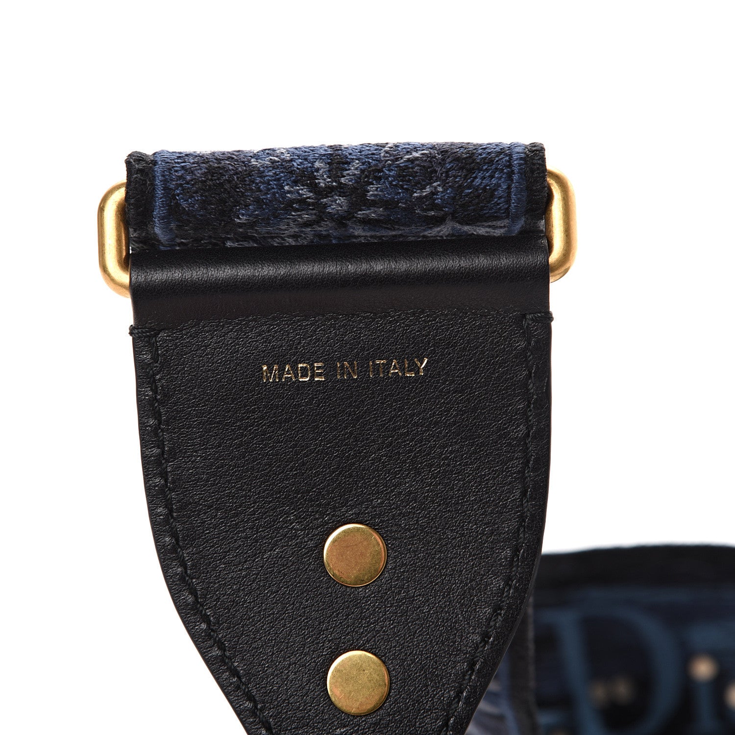 Christian Dior Canvas Embroidered Studded KaleiDiorscopic Adjustable Shoulder Strap Blue 4 of 7