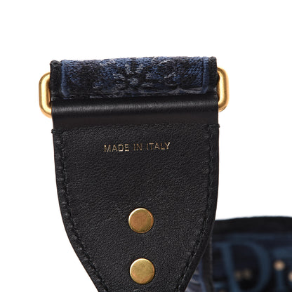 Christian Dior Canvas Embroidered Studded KaleiDiorscopic Adjustable Shoulder Strap Blue 4 of 7