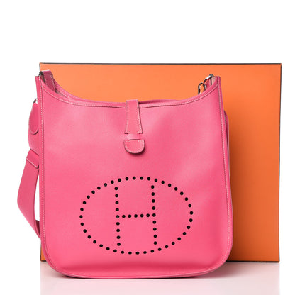 Hermes Epsom Evelyne III GM Rose Tyrien 15 of 15