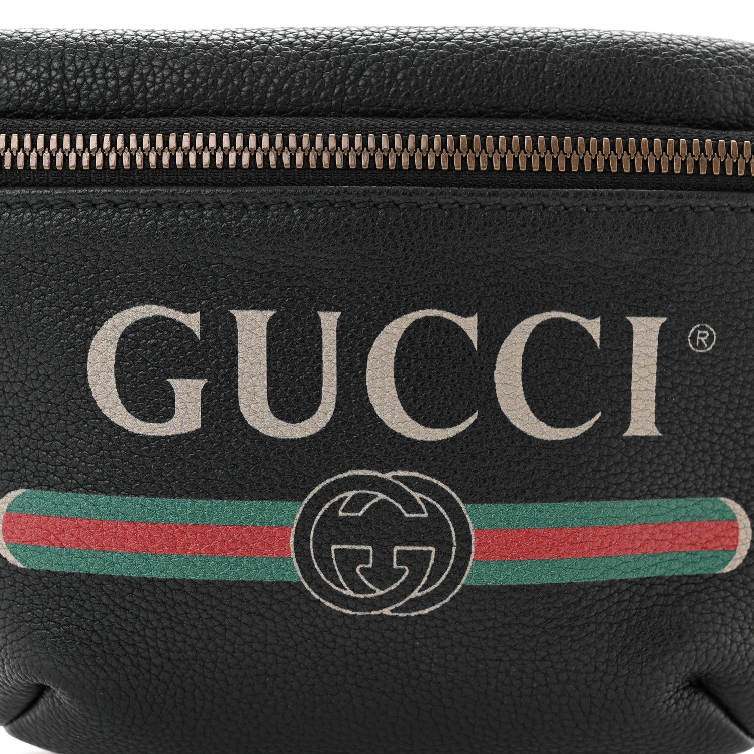 Gucci Grained Calfskin Small Logo Belt Bag Black 8 of 10