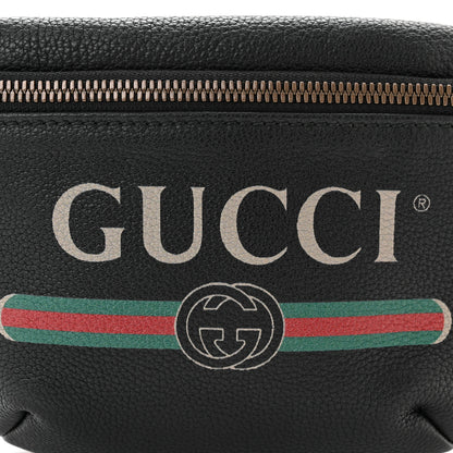Gucci Grained Calfskin Small Logo Belt Bag Black 8 of 10