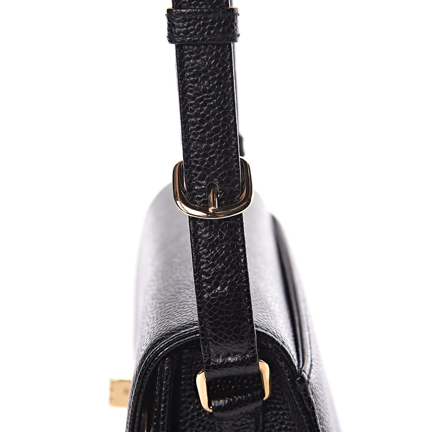 Caviar Mini Mademoiselle Flap Shoulder Bag Black