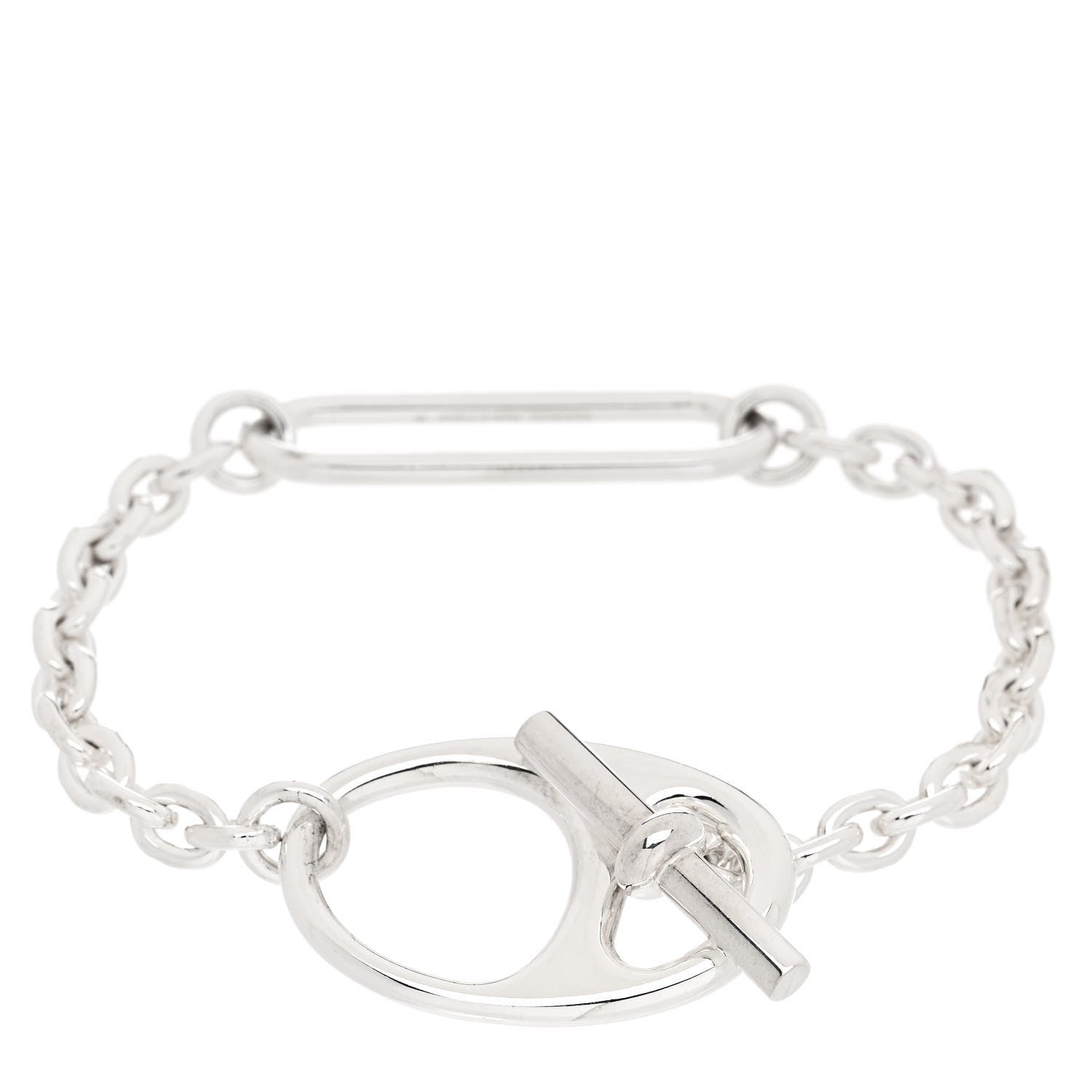 Hermes Sterling Silver Chaine d'Ancre Twist Bracelet ST 2 of 5