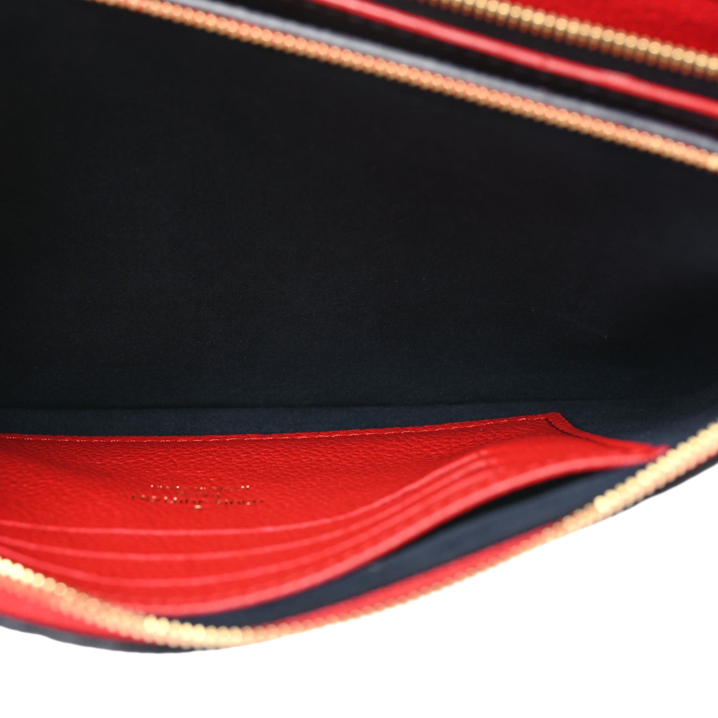 Empreinte Double Zip Pochette Marine Rouge