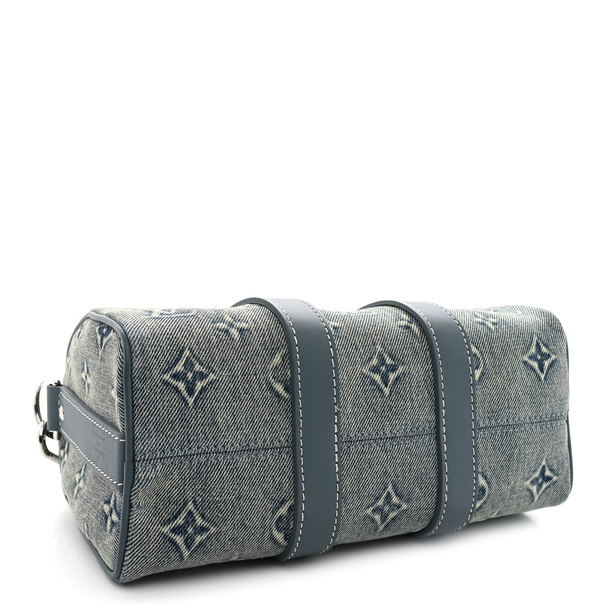 Monogram Washed Denim Keepall Bandouliere 25