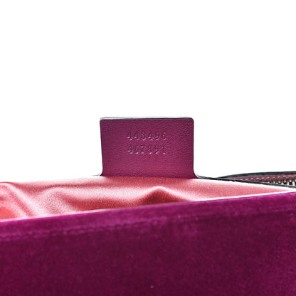 Gucci Velvet Matelasse Medium GG Marmont Shoulder Bag Fuchsia Violet Cyclamen 7 of 10