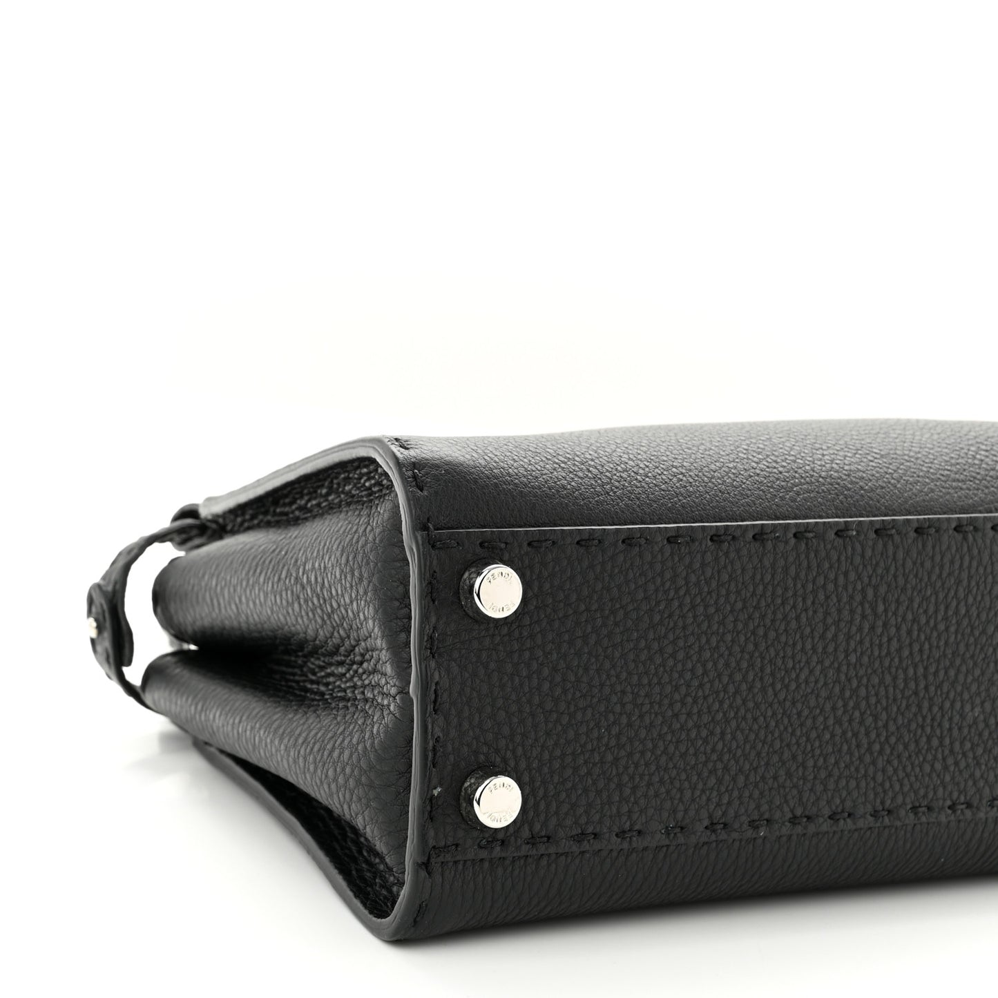 Cuoio Romano Selleria Bi-Color Mini Peekaboo Iconic Satchel Black Mou