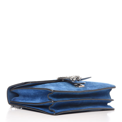Gucci Suede Medium Dionysus Shoulder Bag Blue 4 of 16