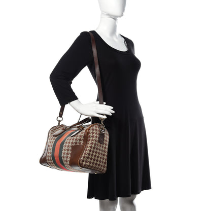 Gucci Fabric Pied De Poule Medium Seventies Web Boston Brown 2 of 10