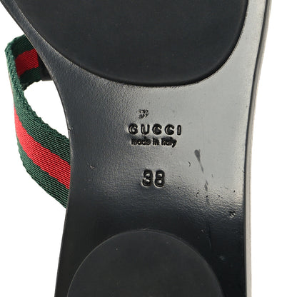 Gucci Nylon Guccissima Web Womens Thong Sandals 38 Green Red Black 6 of 8