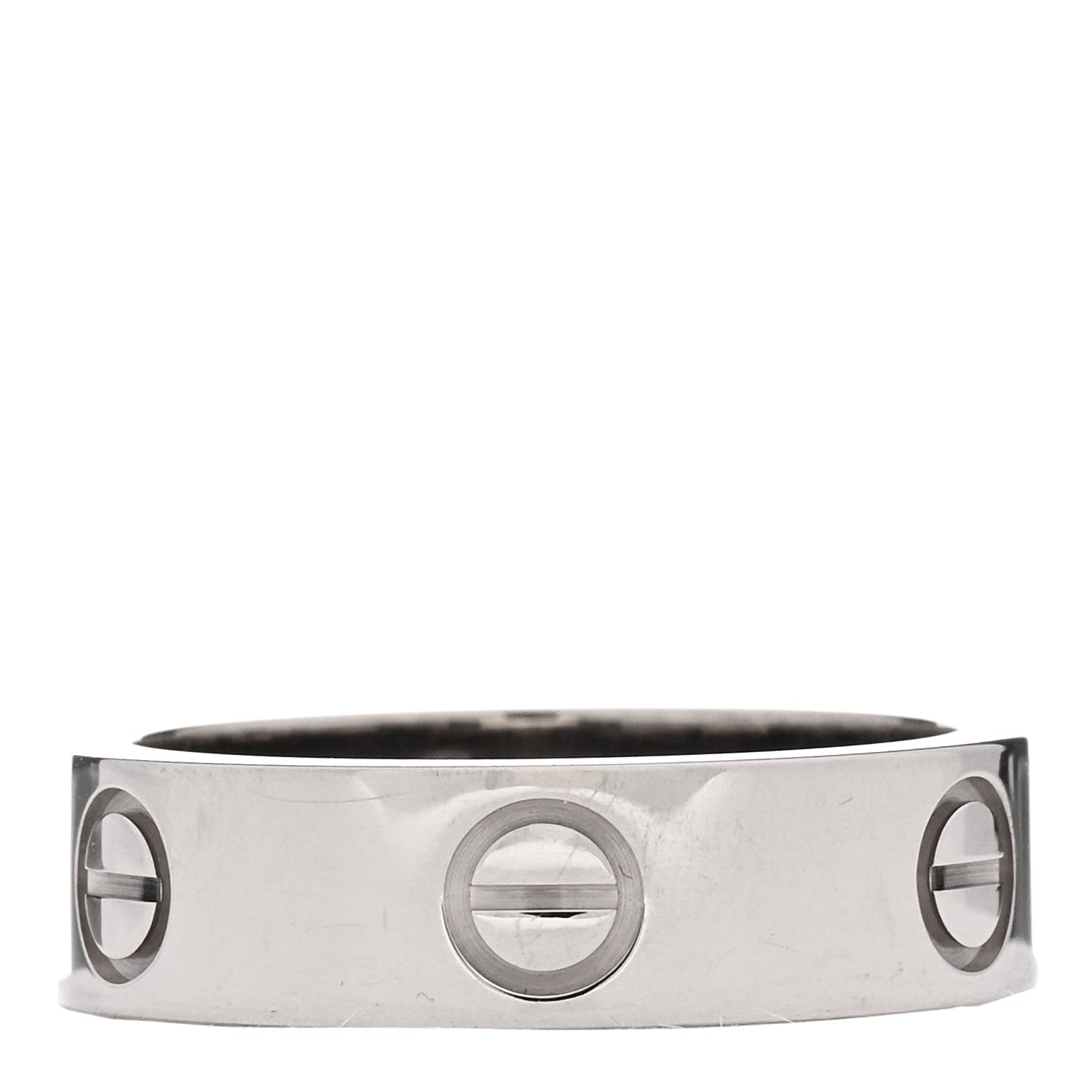 Cartier 18K White Gold 5.5mm LOVE Ring 53 6.5 1 of 5
