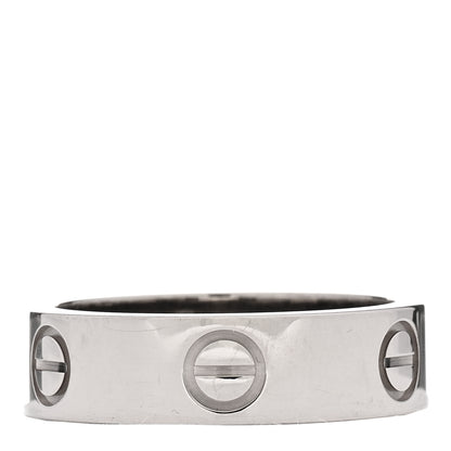 Cartier 18K White Gold 5.5mm LOVE Ring 53 6.5 1 of 5