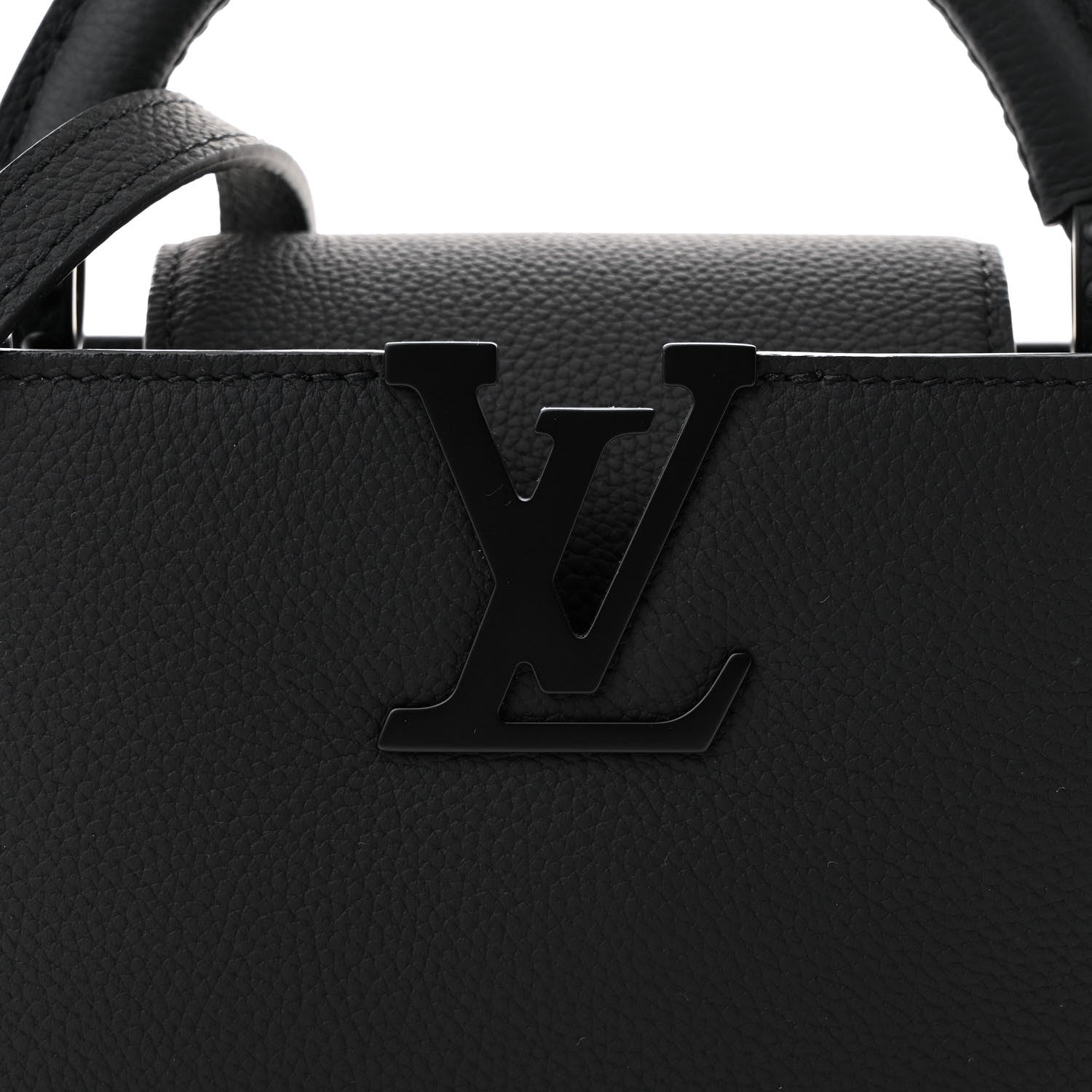 Louis Vuitton Matte Taurillon Capucines East West Mini All Black 9 of 11