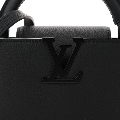 Louis Vuitton Matte Taurillon Capucines East West Mini All Black 9 of 11