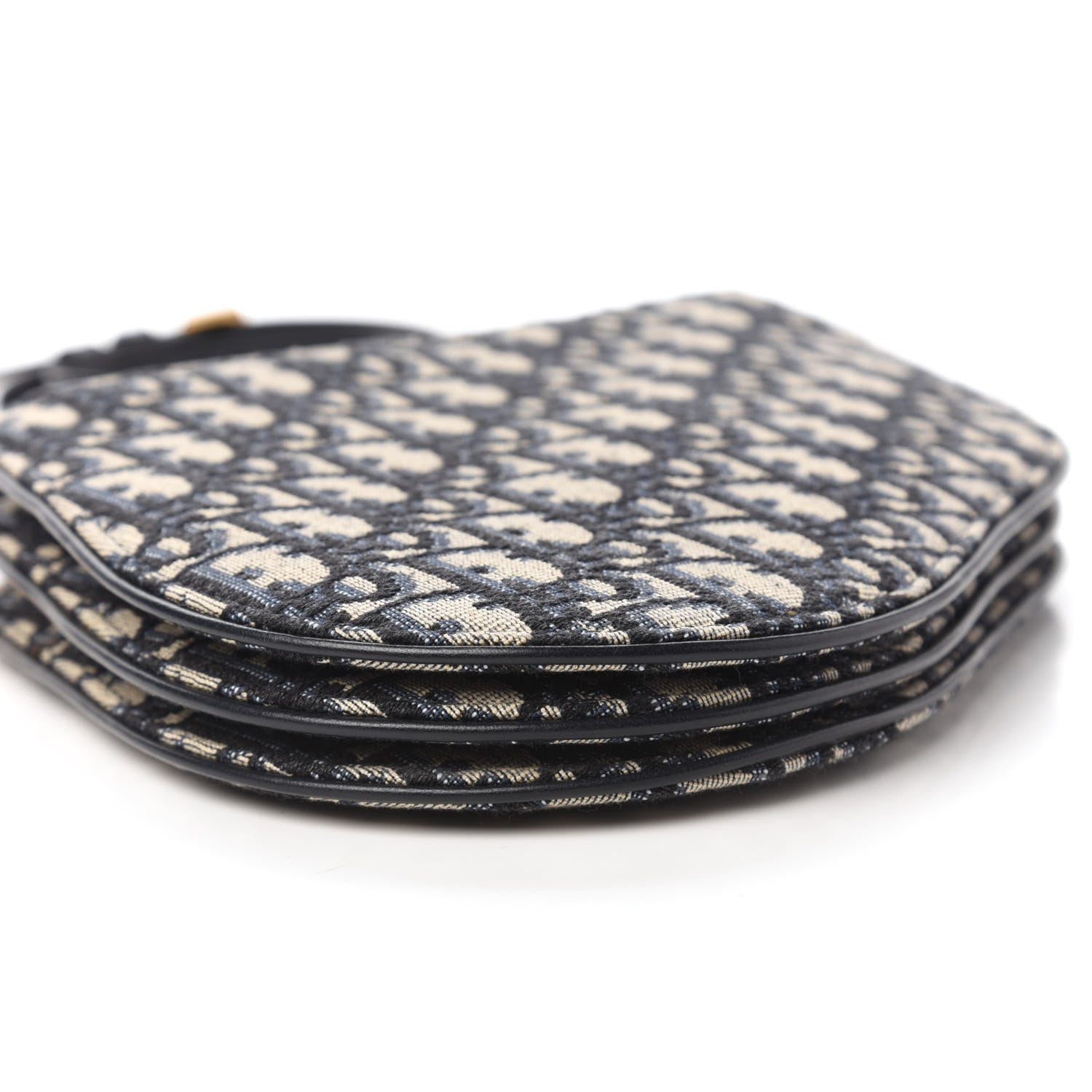 Christian Dior Oblique Saddle Pouch With Strap Navy Blue 6 of 10