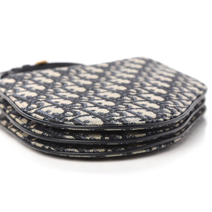 Christian Dior Oblique Saddle Pouch With Strap Navy Blue 6 of 10