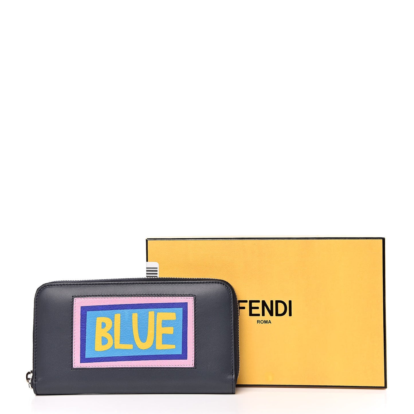 Vitello Century Vocabulary Blue Zip Around Wallet Blue Lavagna