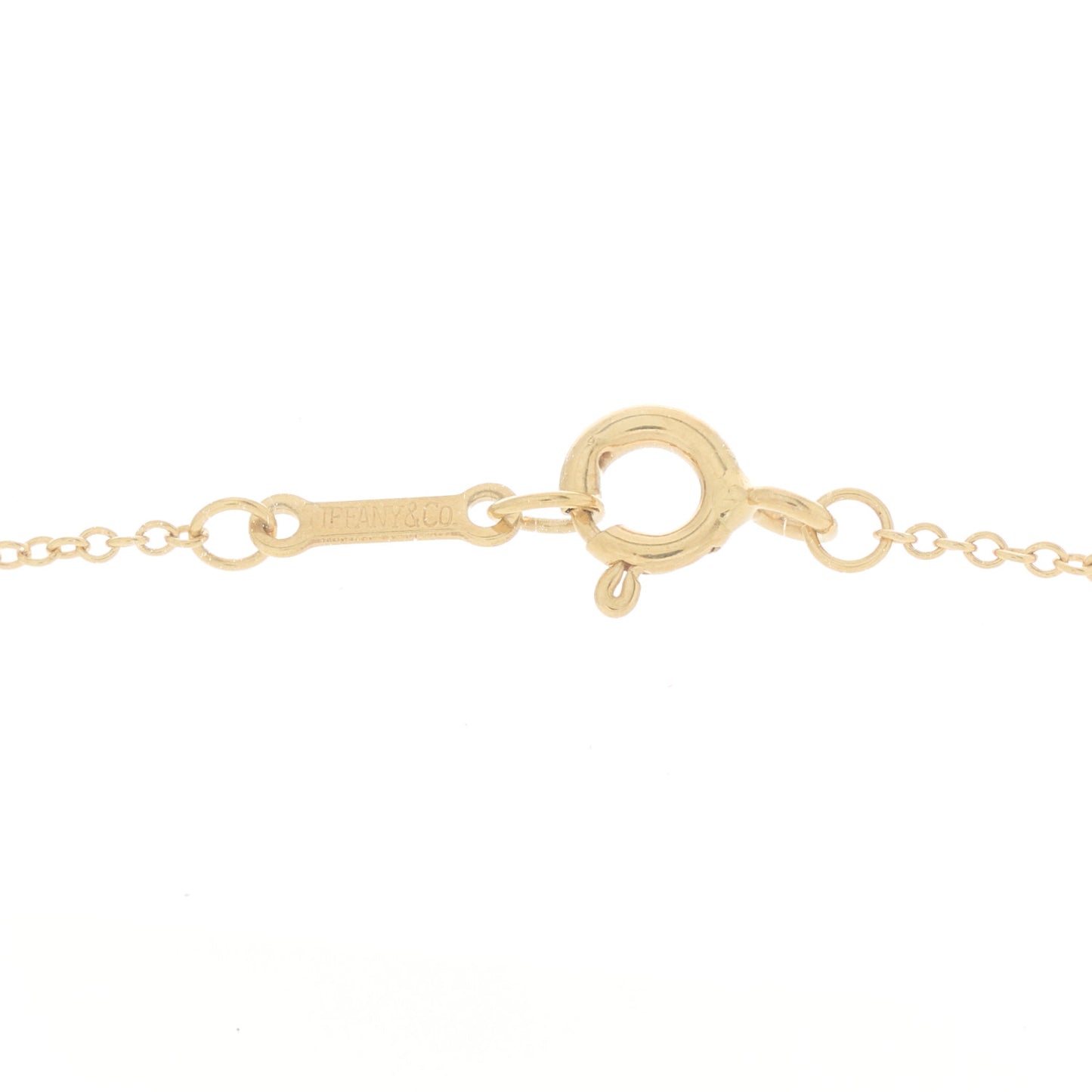 18K Yellow Gold Diamond Small Paloma Picasso Loving Heart Pendant Necklace