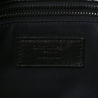 Saint Laurent Crinkled Calfskin Matelasse Monogram Medium Niki Chain Satchel Black 6 of 9