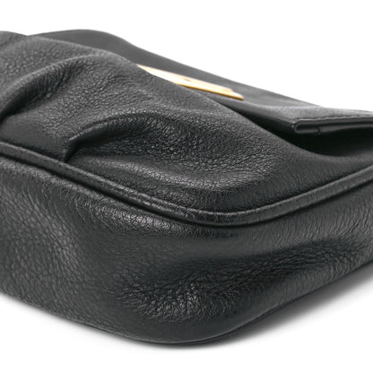 Fendi Vitello Flamingo Fendista Pouchette Crossbody Black 12 of 12