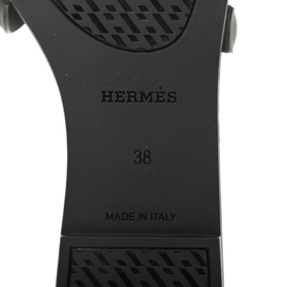 Hermes Rubber Aloha Sandals 38 Black 6 of 8