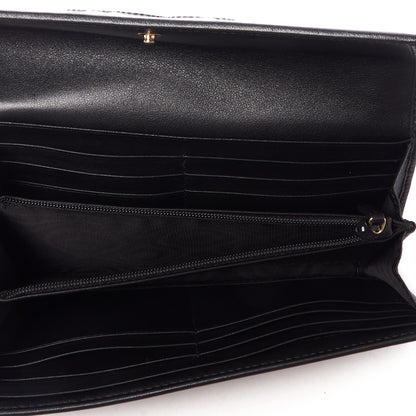 Gucci Apollo Calfskin GG Dadini Embroidered Continental Wallet Black 6 of 9