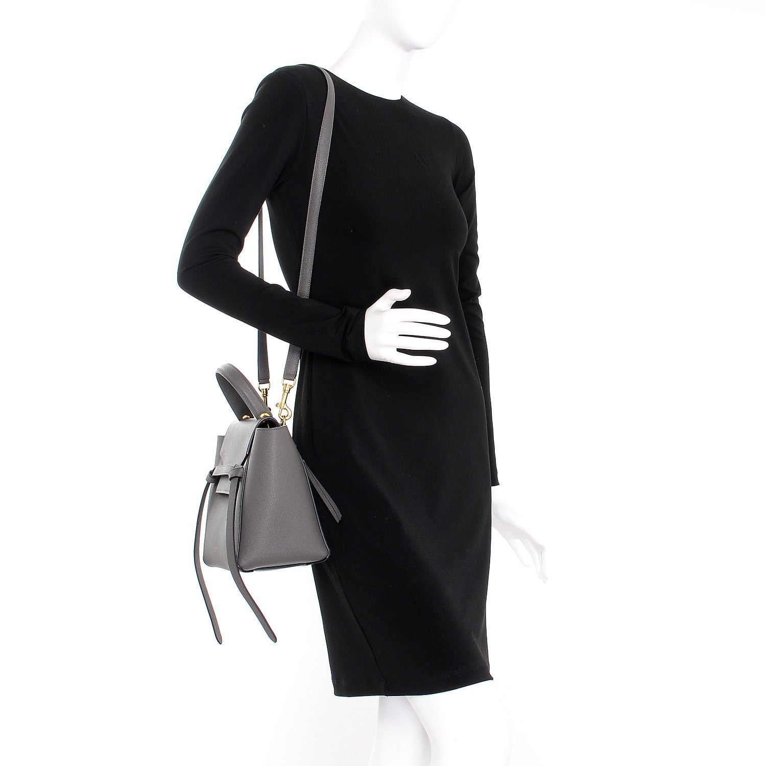 Celine Grained Calfskin Micro Belt Bag Grey 2 of 8