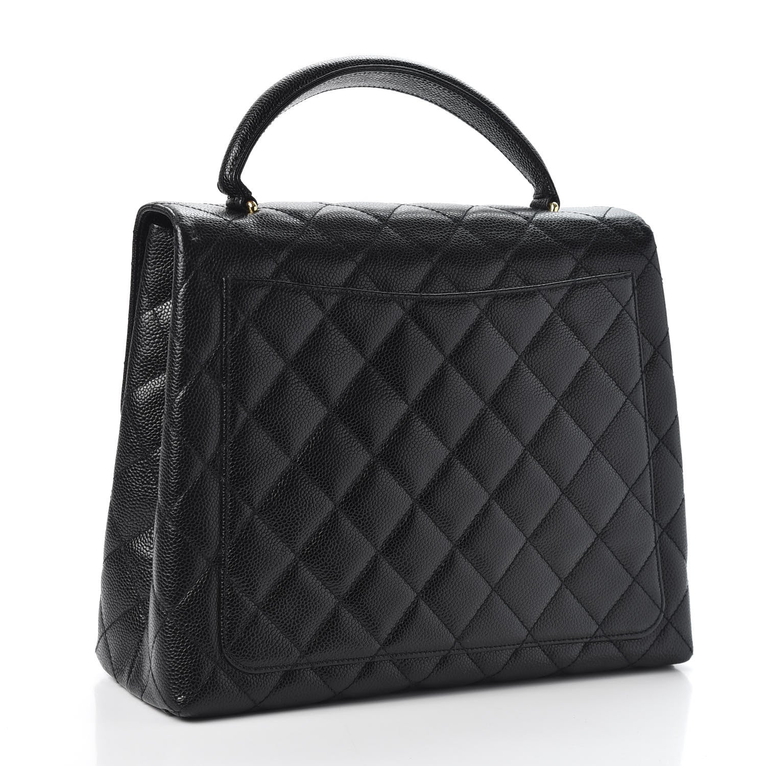 Chanel Caviar Quilted Jumbo Kelly Flap Black 2 of 9