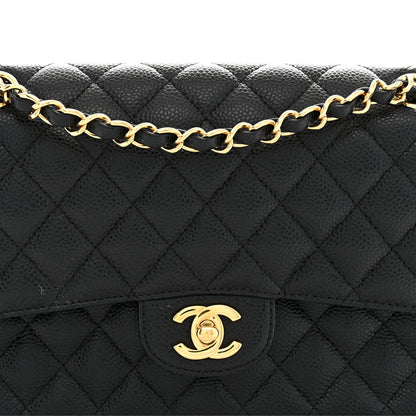 Chanel Caviar Quilted Medium Double Flap Black 8 of 12