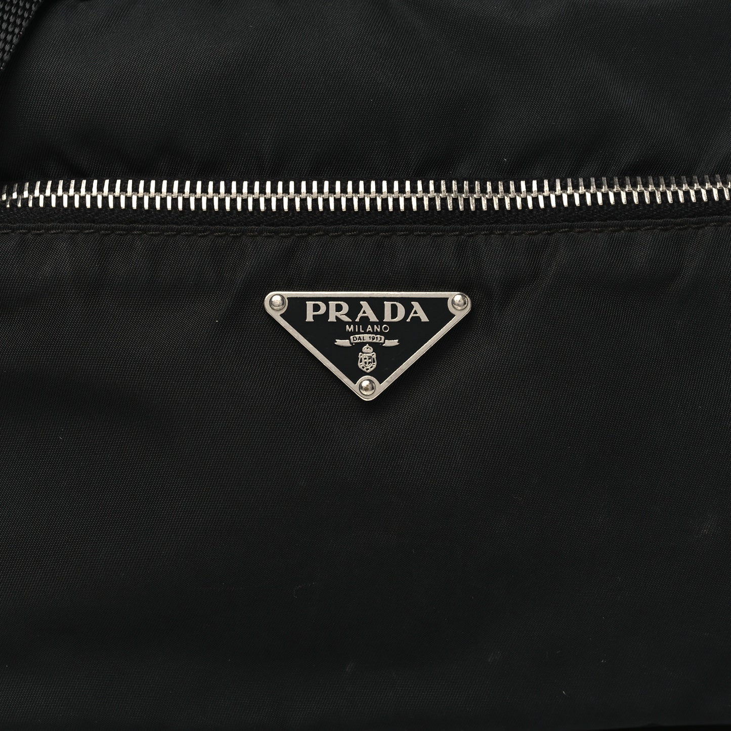 Nylon Tessuto Messenger Bag Black