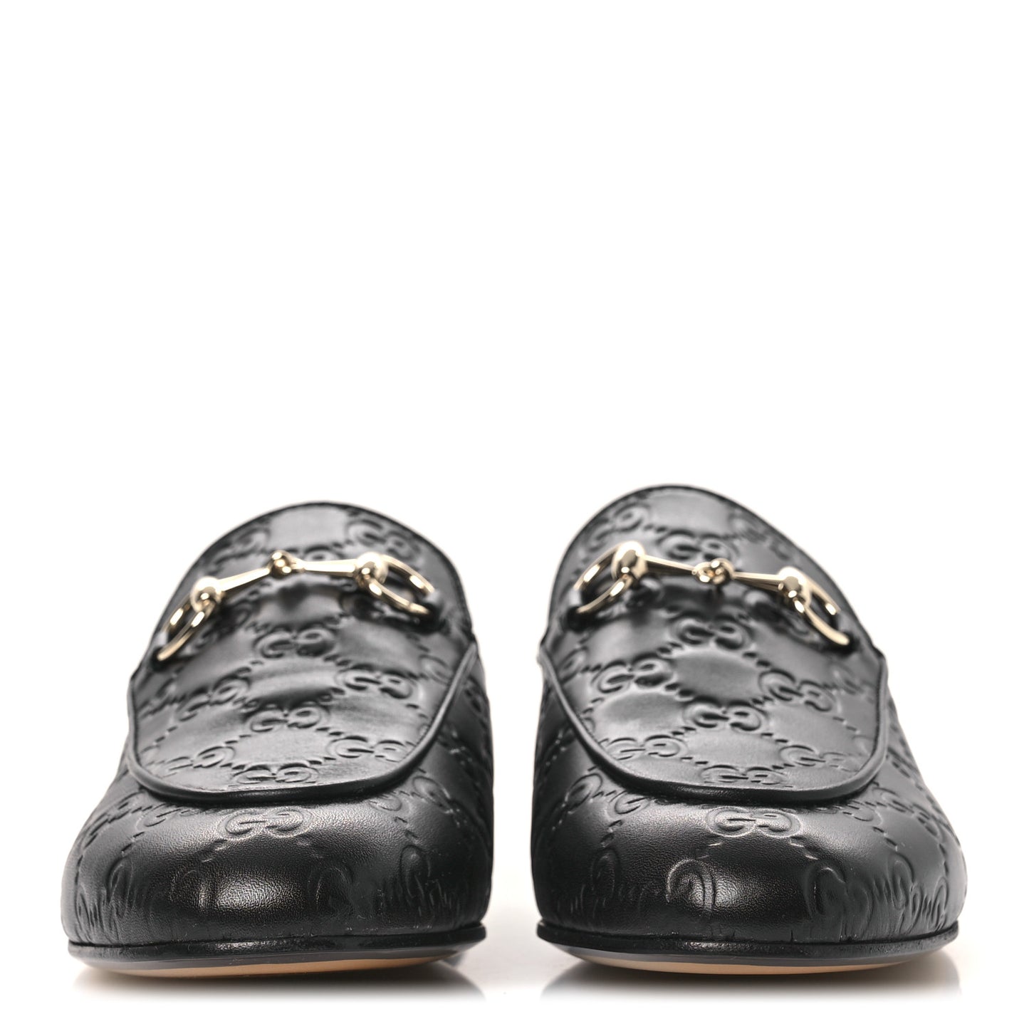 Glamour Calfskin Guccissima Womens Princetown Slippers 37 Black