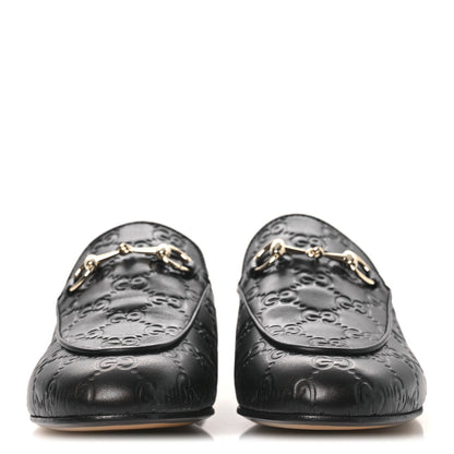 Gucci Glamour Calfskin Guccissima Womens Princetown Slippers 37 Black 3 of 11