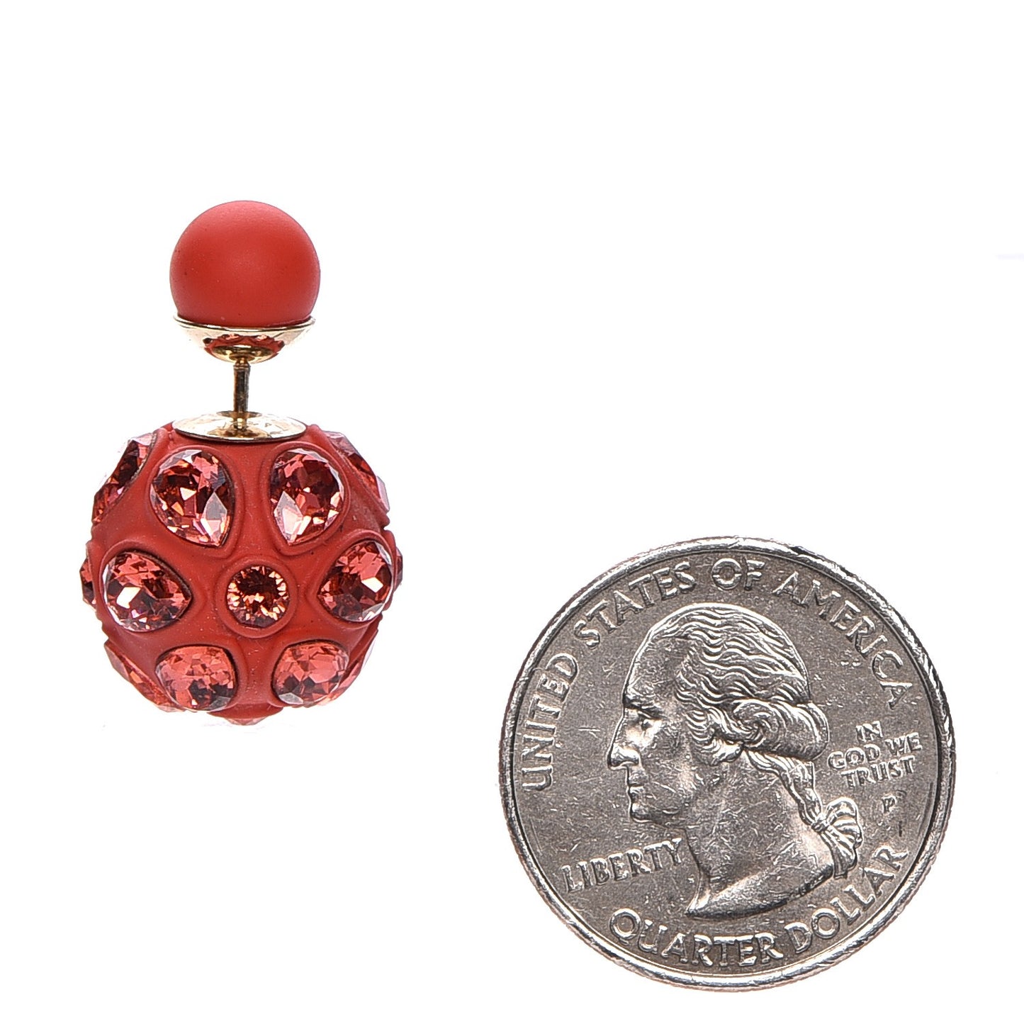 Crystal Mise En Dior Tribal Earrings Red