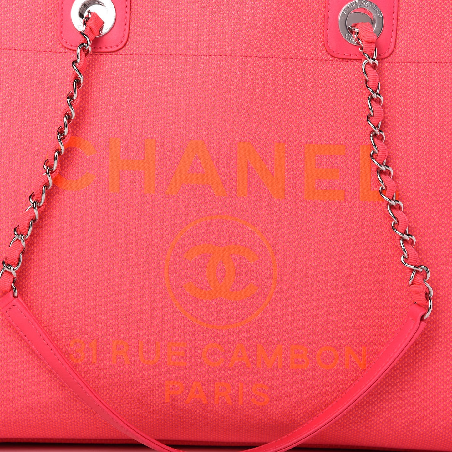 Mixed Fibers Small Deauville Tote Pink Orange