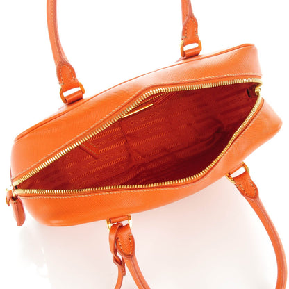 Prada Saffiano Lux Petite Bowler Papaya 5 of 8