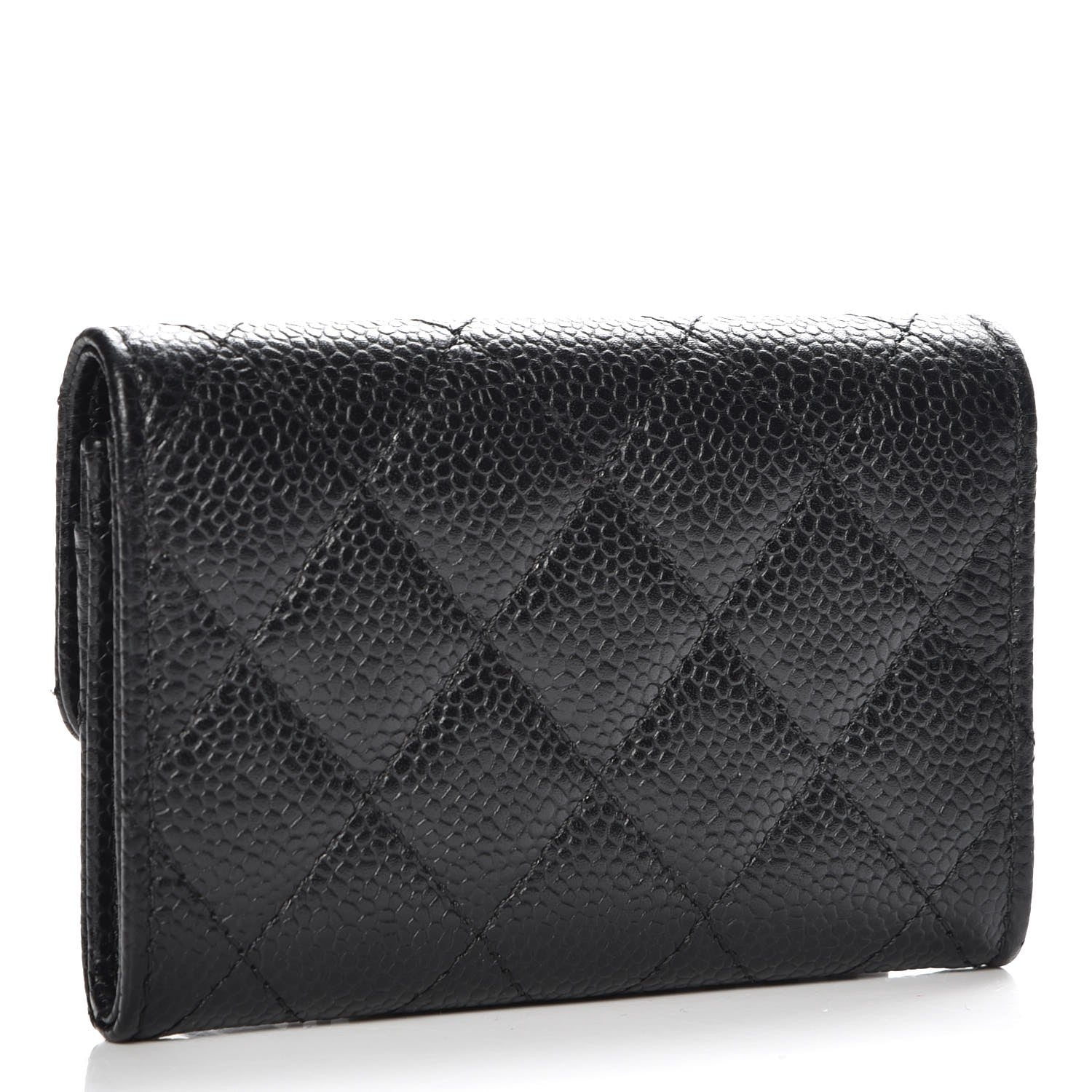 Chanel Caviar Quilted Flap Card Holder Black 3 of 8